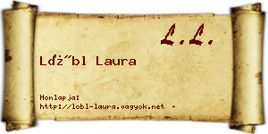 Lőbl Laura névjegykártya